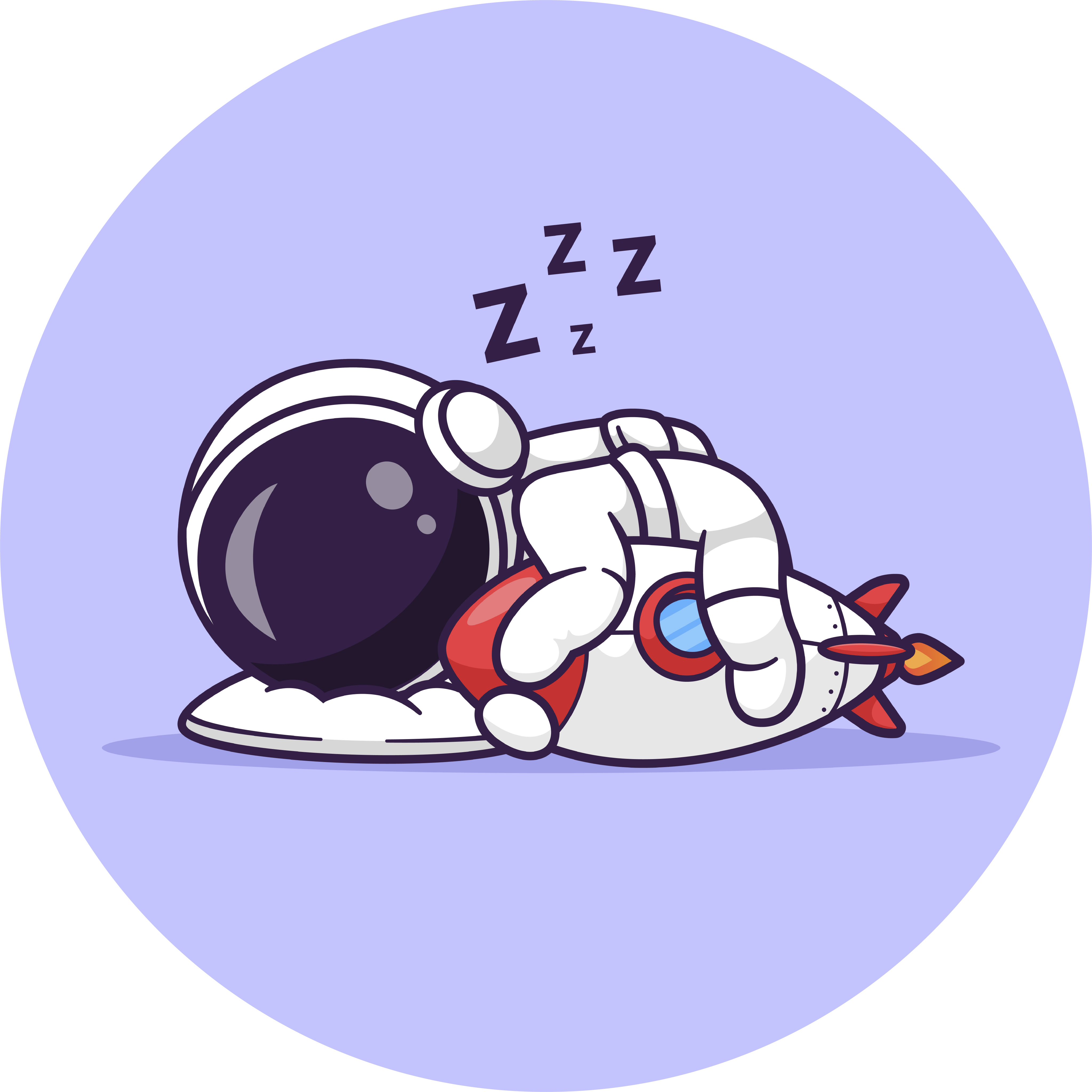 Ilustración de un astronauta durmiendo en una nube, cuentos para dormir