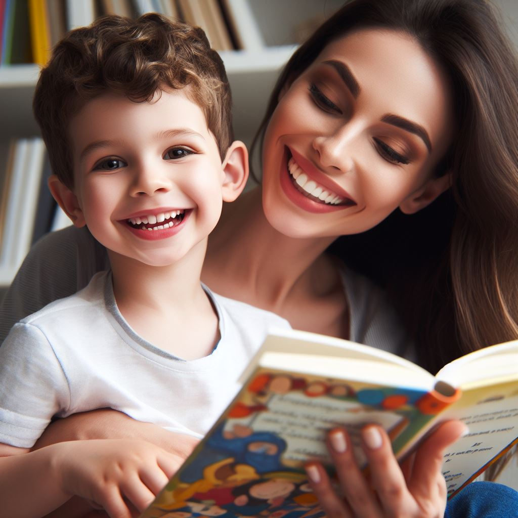 Cómo leer en voz alta a tu hijo, Una madre y su hijo leyendo un libro juntos