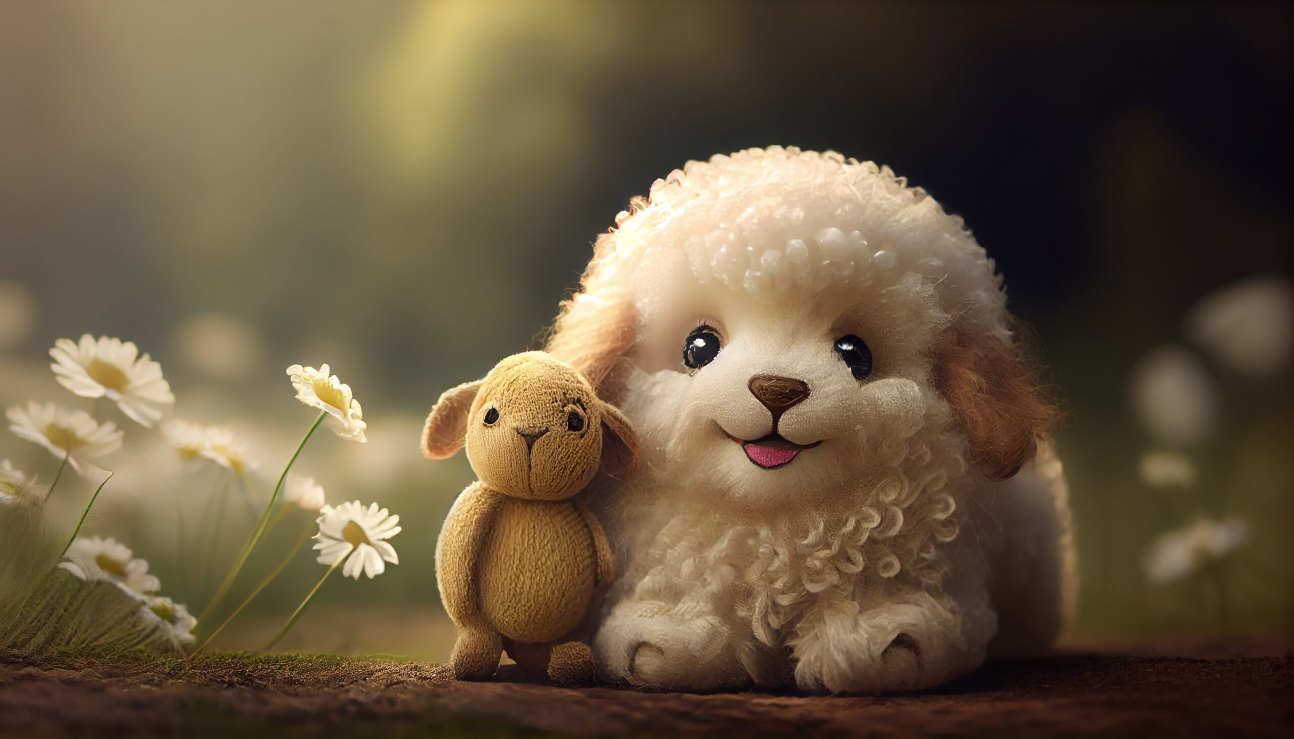 Una ilustración de un oso marrón sonriendo y saludando en un fondo amarillo