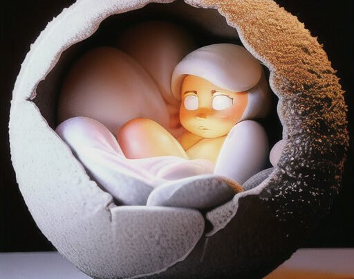la luna en forma de mujer naciendo