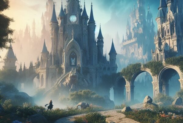 Un castillo de cuento de hadas en un entorno natural
