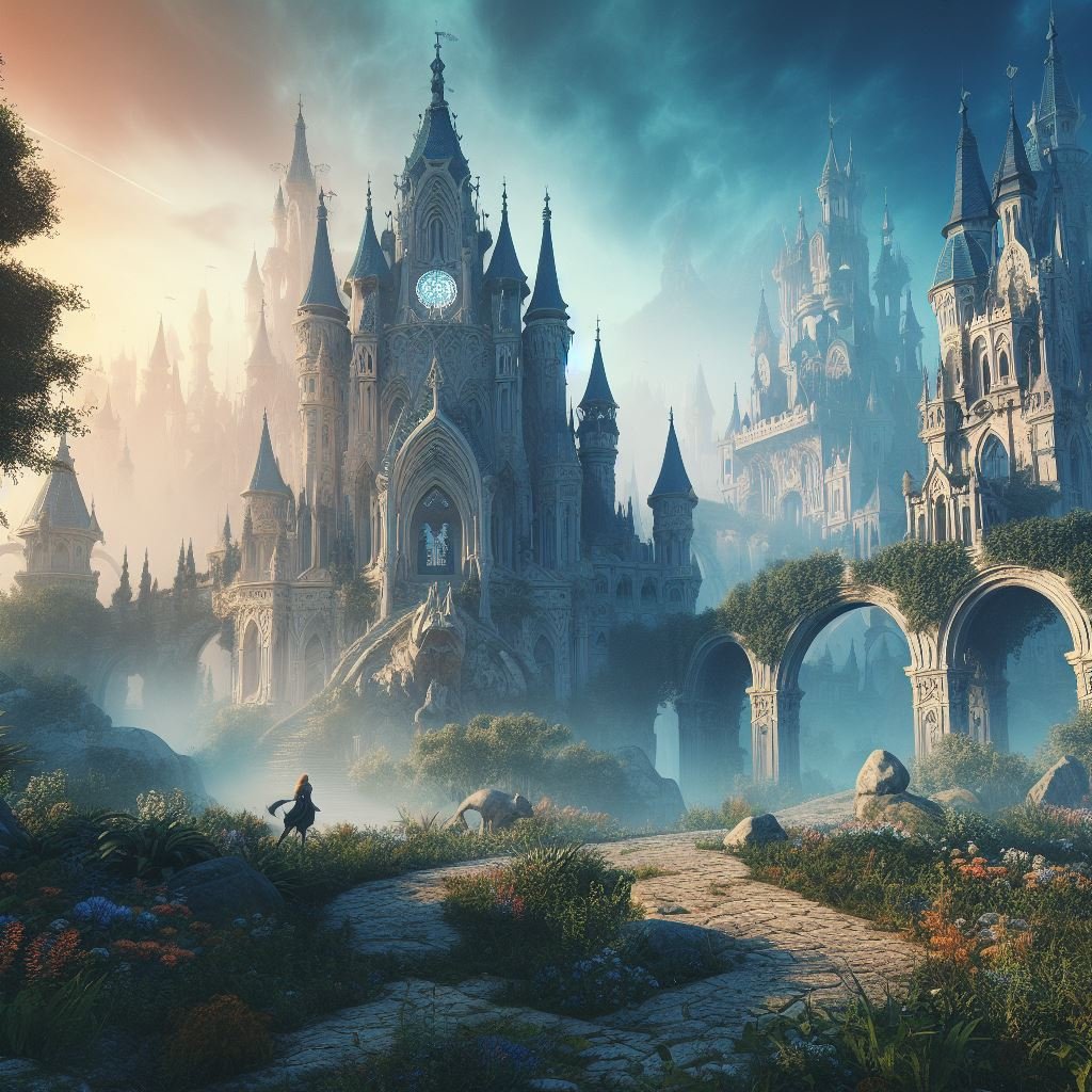Un castillo de cuento de hadas en un entorno natural