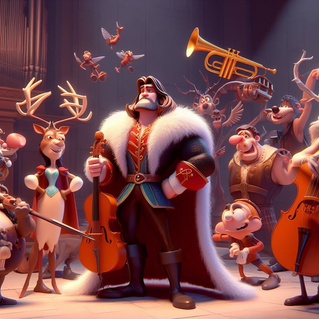 cuentos gratis de fantasía , rey con animales