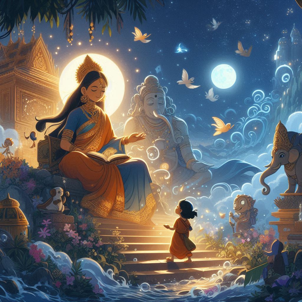 Cuento El Viaje de Aarav y la Diosa de la Sabiduría