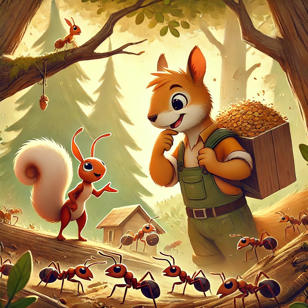 La Ardilla Ahorro y la Hormiga Trabajadora