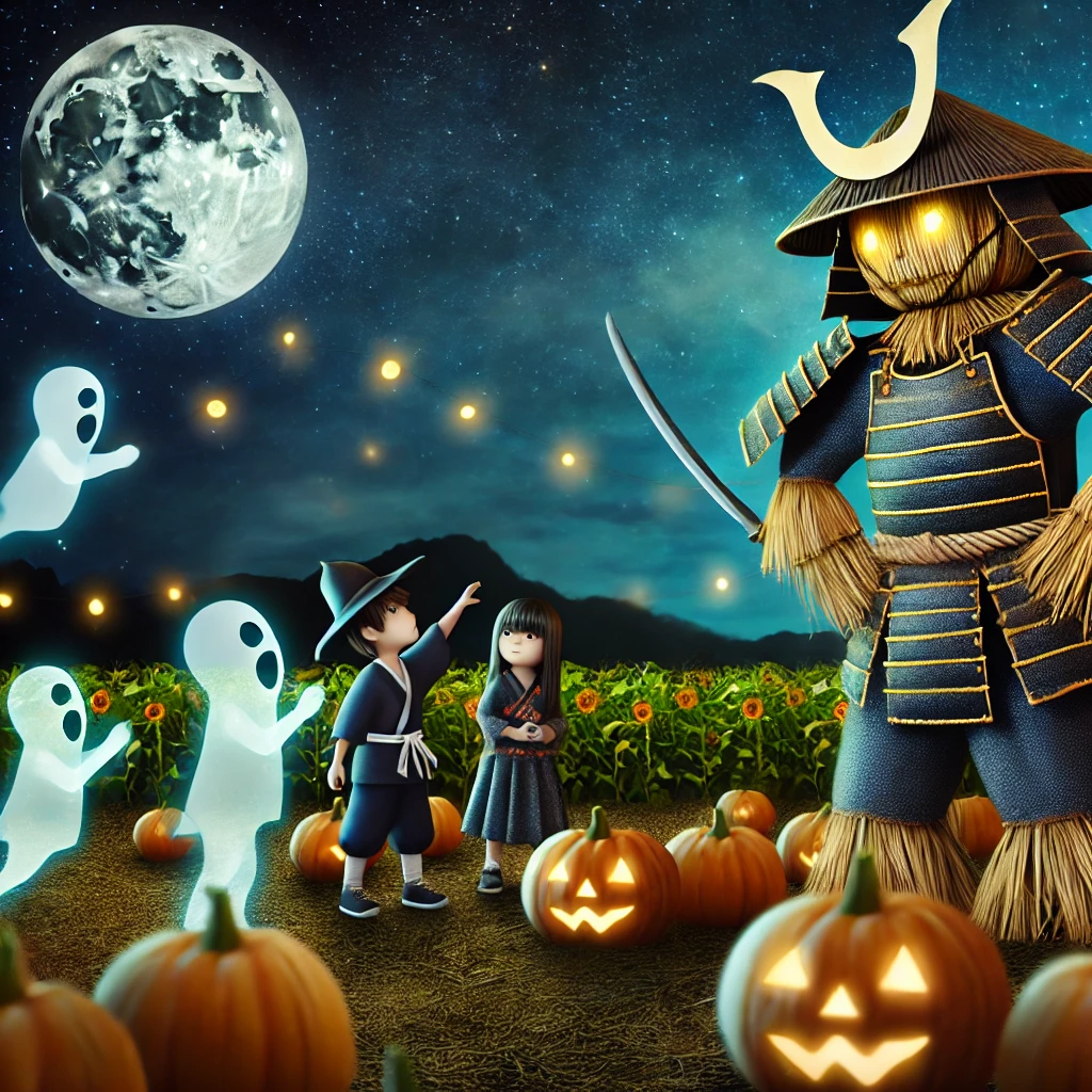El Espantapájaros Samurái y la Calabaza Embrujada