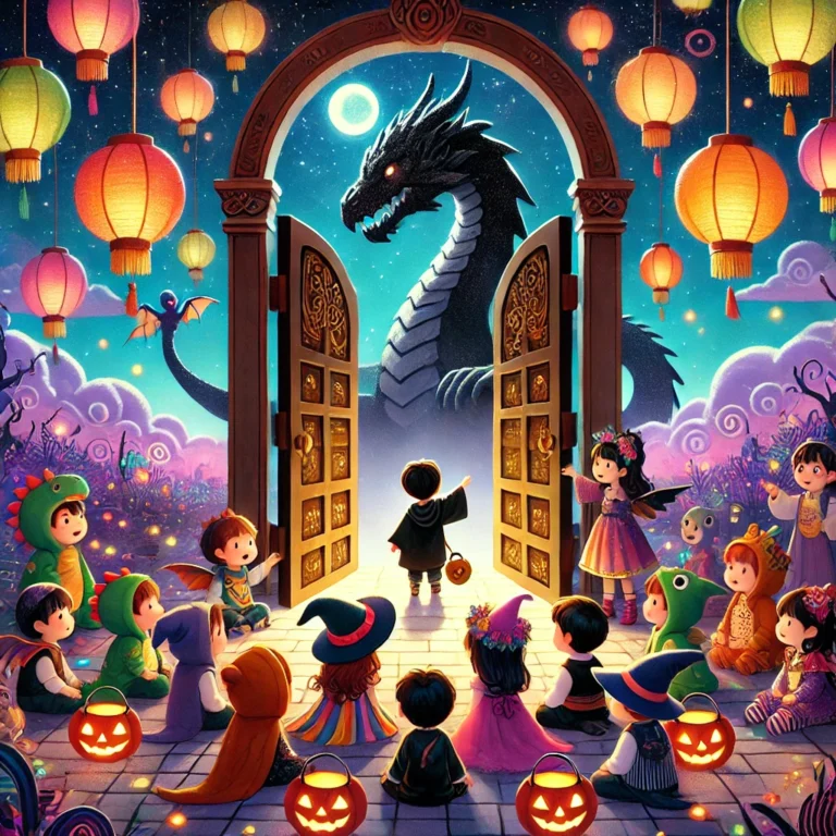Cuento El Dragón de las Sombras y la Fiesta de Halloween