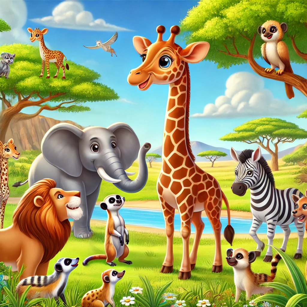 Cuento Las Lecciones de Amistad de la Jirafa Bondadosa