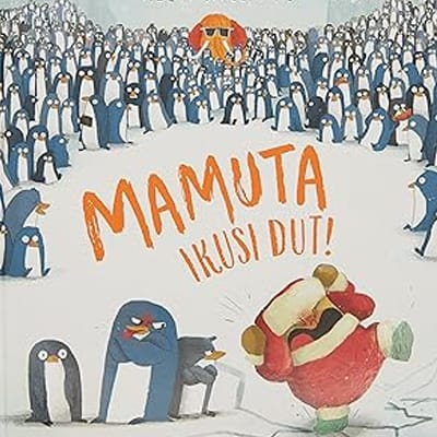 Portada del cuento en euskera “Mamuta Ikusi Dut!”, una historia infantil humorística perfecta para quienes buscan cuentos en euskera gratis.